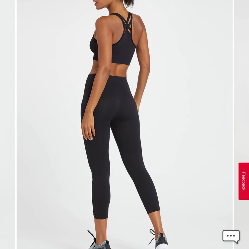 SPANX Look at Me Now Seamless Cropped Leggings Size L